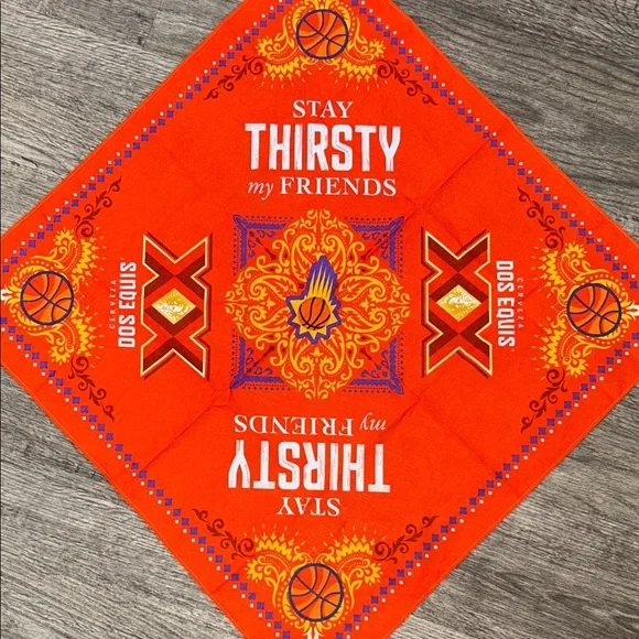 Dos Equis Orange Bandana Phoenix Suns Stay Thirsty Festival Western Scarf - Picture 2 of 5